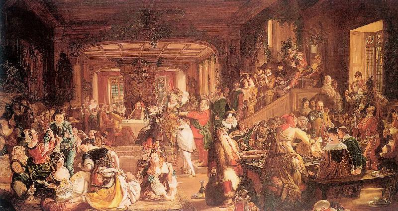 Merry Christmas in the Baron's Hall, Maclise, Daniel